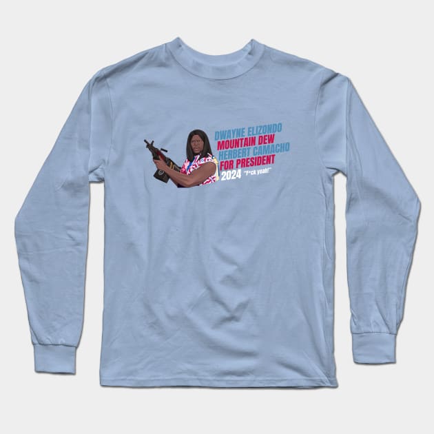 Dwayne Elizondo Mountain Dew Herbert Camacho 2024 - "F*ck yeah!" Long Sleeve T-Shirt by BodinStreet